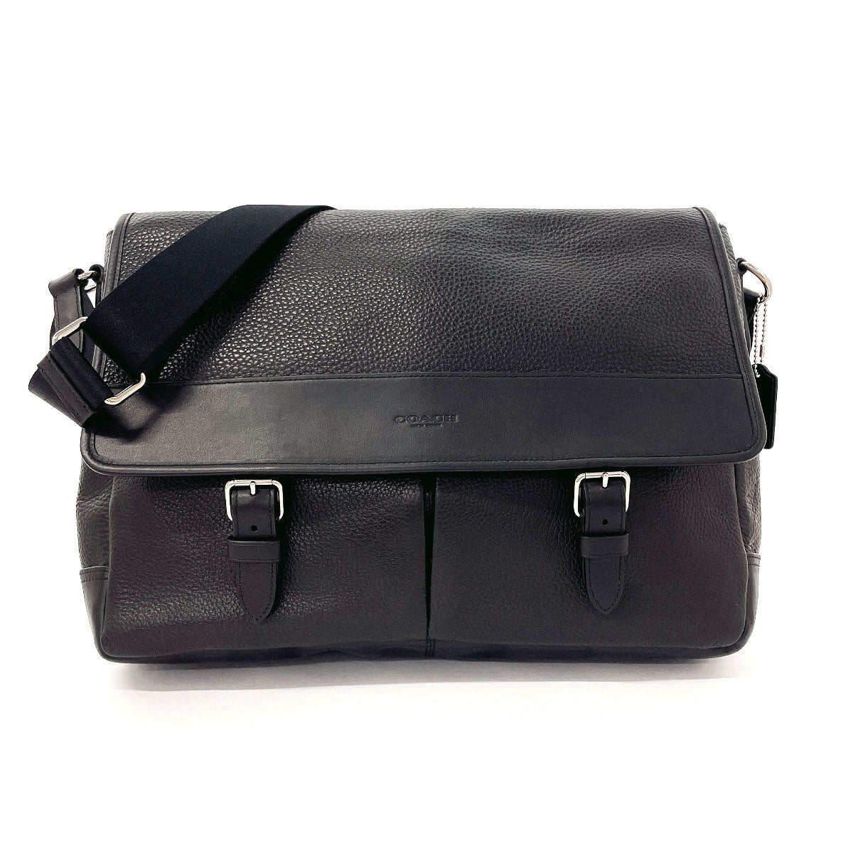 Coach Shoulder Bag F54149 Leather Black Henry Messenger Bag