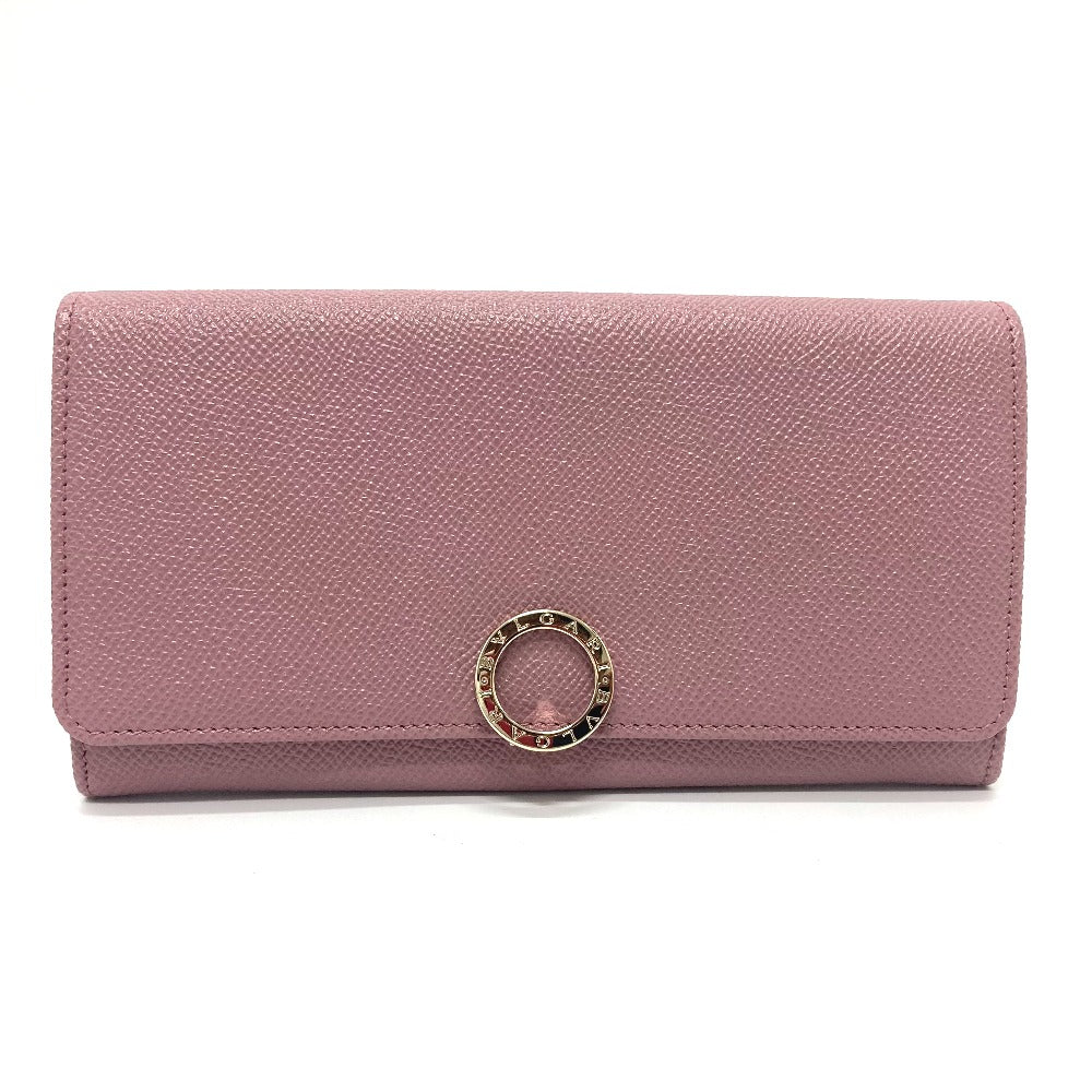 Bvlgari Long Wallet Purse 282869 Leather Dusty Pink Type Bulgari Bulgari Logo Clip Women