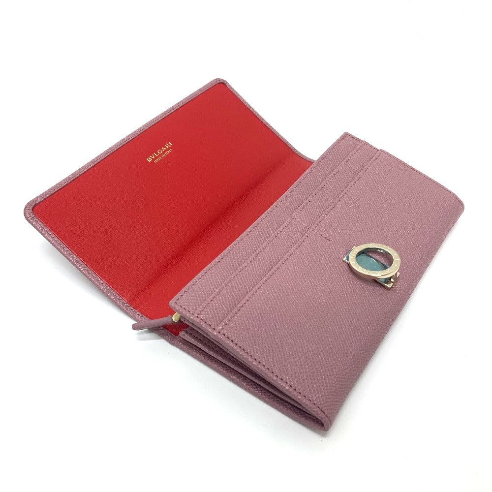 Bvlgari Long Wallet Purse 282869 Leather Dusty Pink Type Bulgari Bulgari Logo Clip Women
