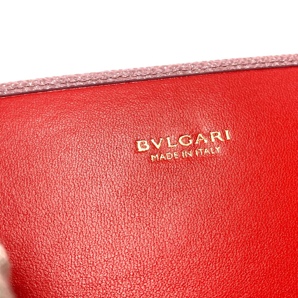 Bvlgari Long Wallet Purse 282869 Leather Dusty Pink Type Bulgari Bulgari Logo Clip Women