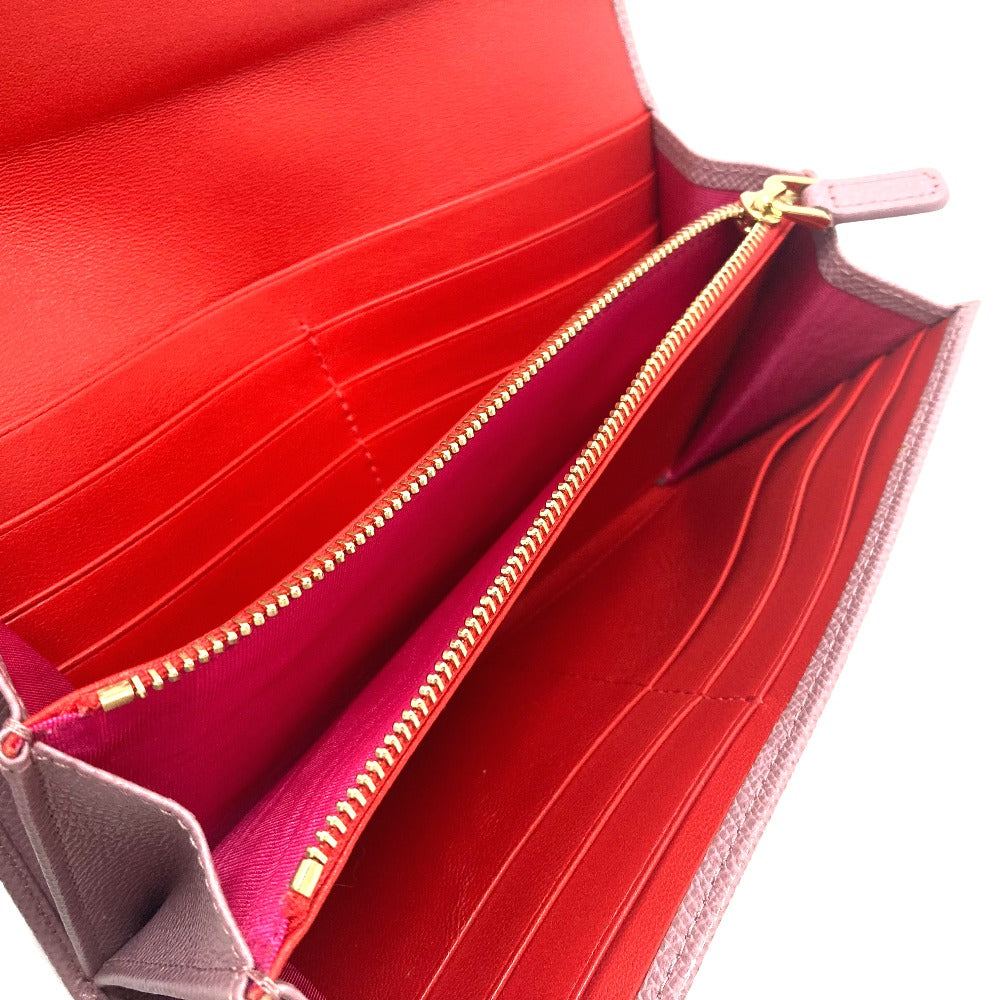Bvlgari Long Wallet Purse 282869 Leather Dusty Pink Type Bulgari Bulgari Logo Clip Women