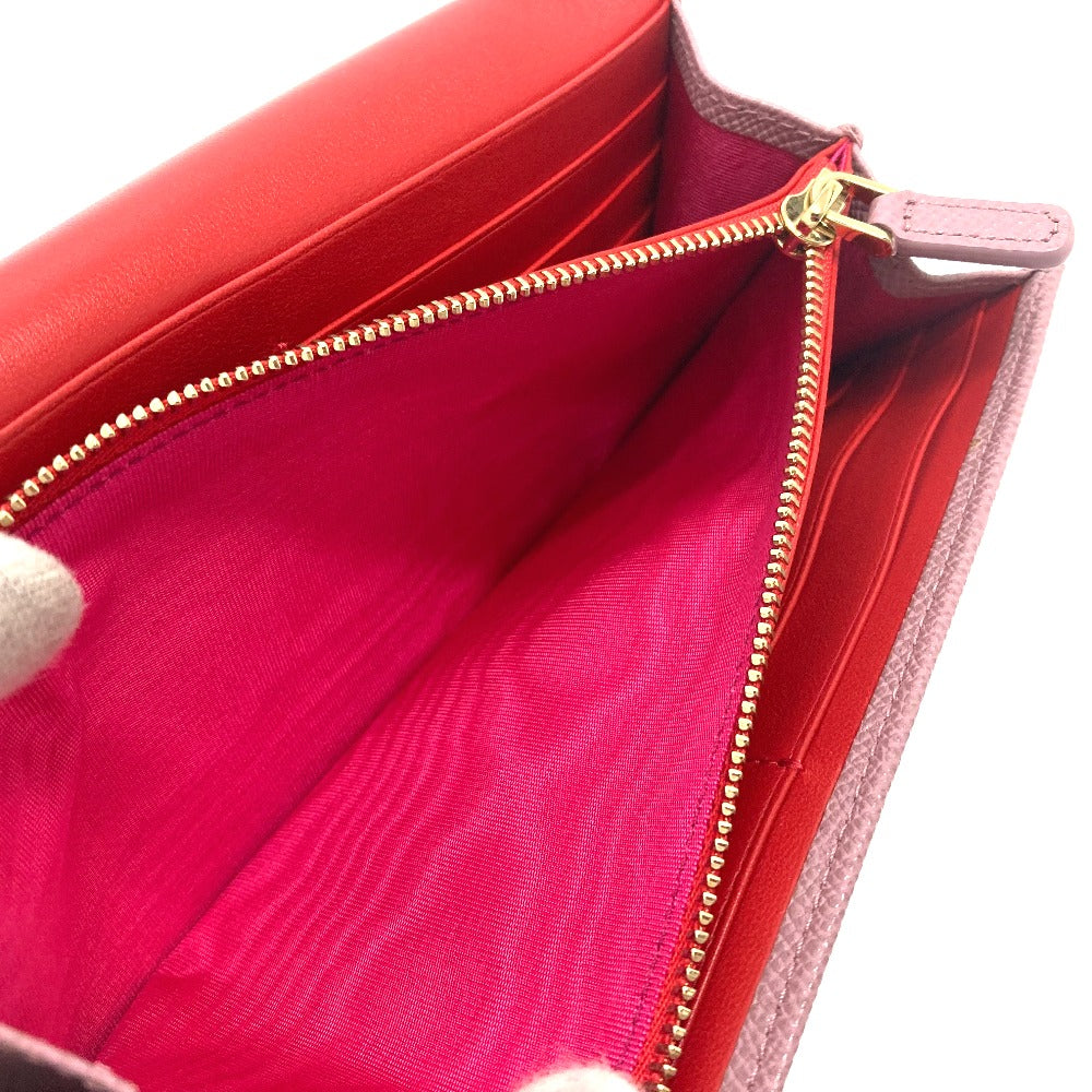 Bvlgari Long Wallet Purse 282869 Leather Dusty Pink Type Bulgari Bulgari Logo Clip Women