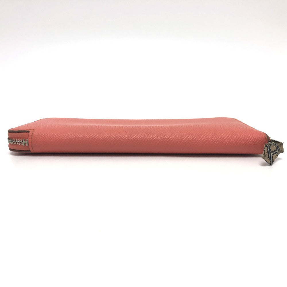 Hermes Long Wallet Purse Epsom Pink Type Azap Silk In Women