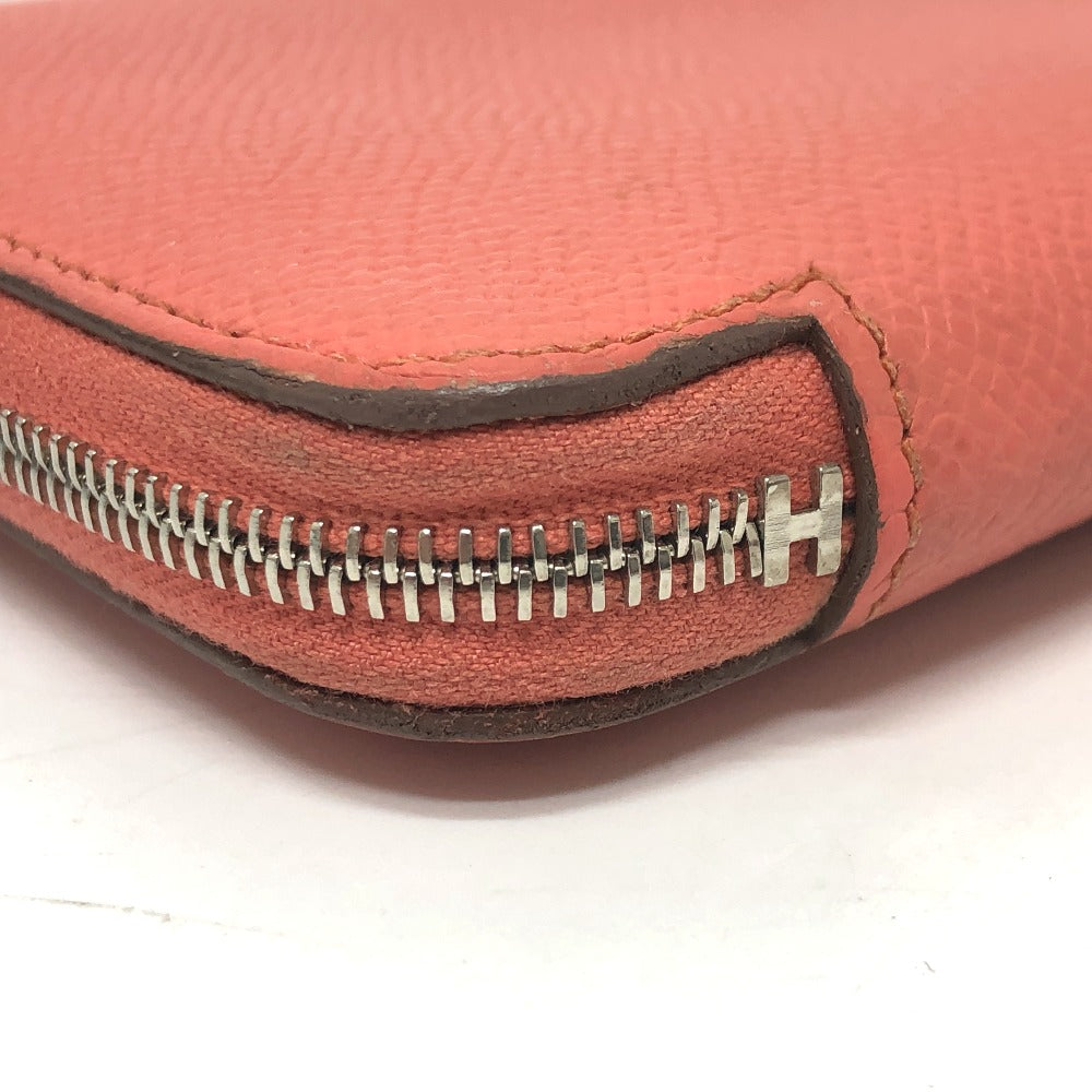 Hermes Long Wallet Purse Epsom Pink Type Azap Silk In Women