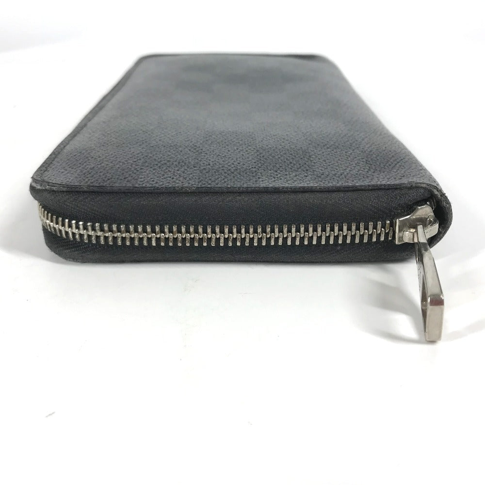 Louis Vuitton Long Wallet Purse N63077 Damier Grafitto Canvas Black Damier Zippy Organizer Mens