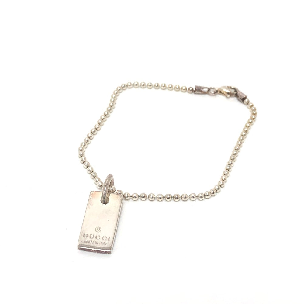Gucci Bracelet Sv925 Silver Logo Tag Women