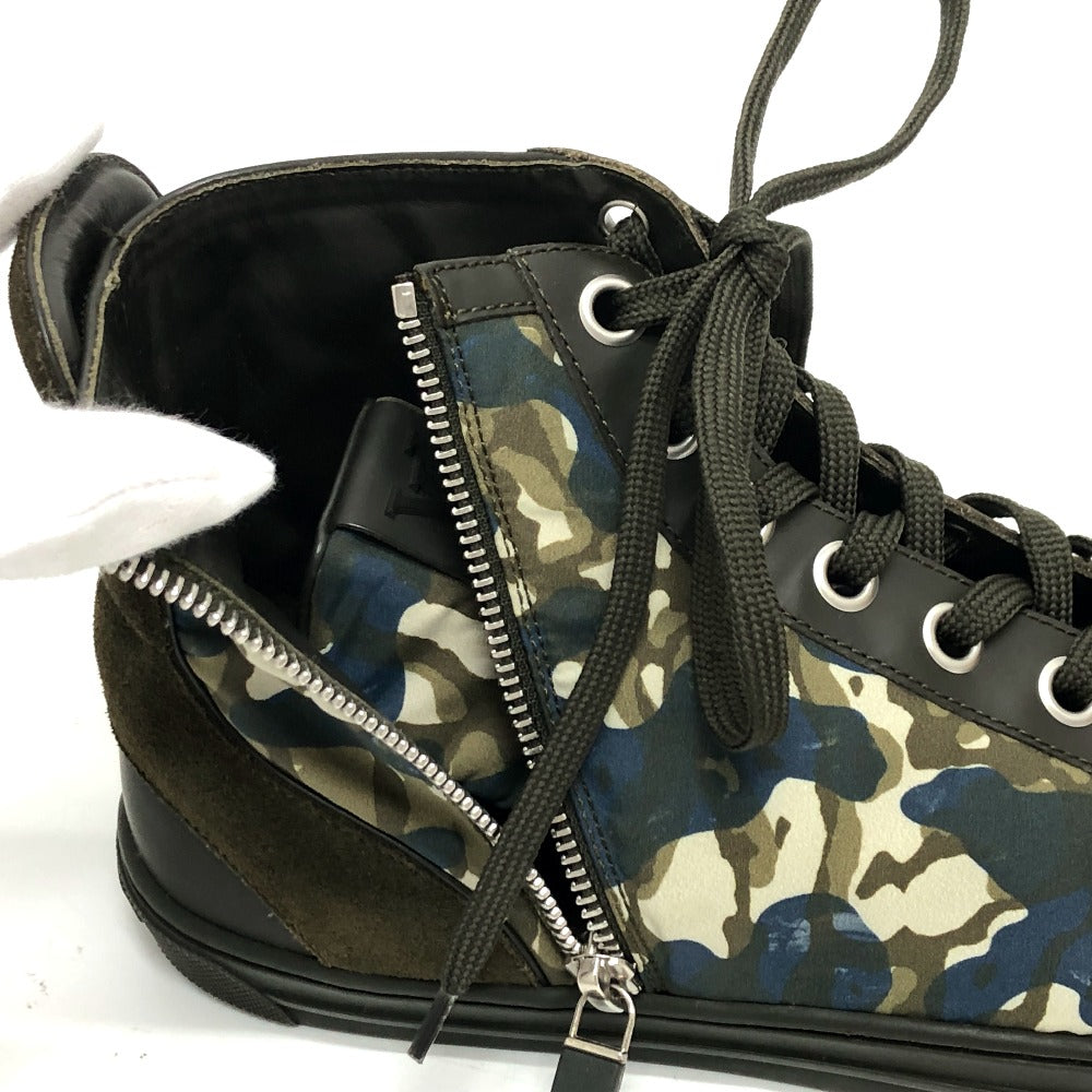 Louis Vuitton Sneakers Nylon / Leather Khaki Zip-Up Line Mens 6