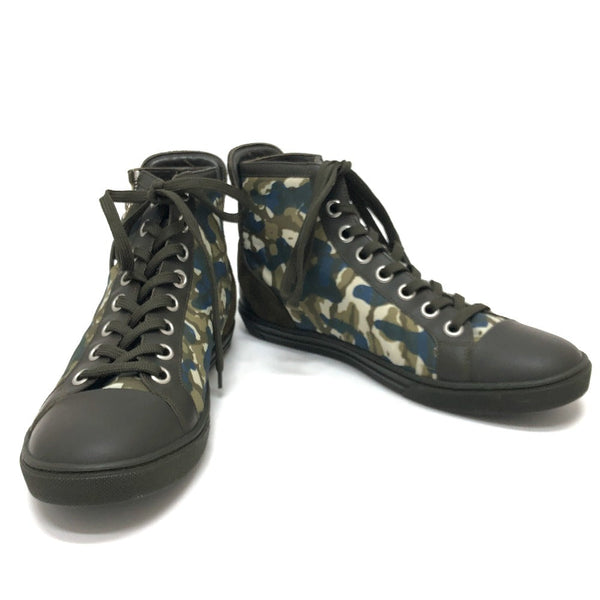 Louis Vuitton Sneakers Nylon / Leather Khaki Zip-Up Line Mens 6