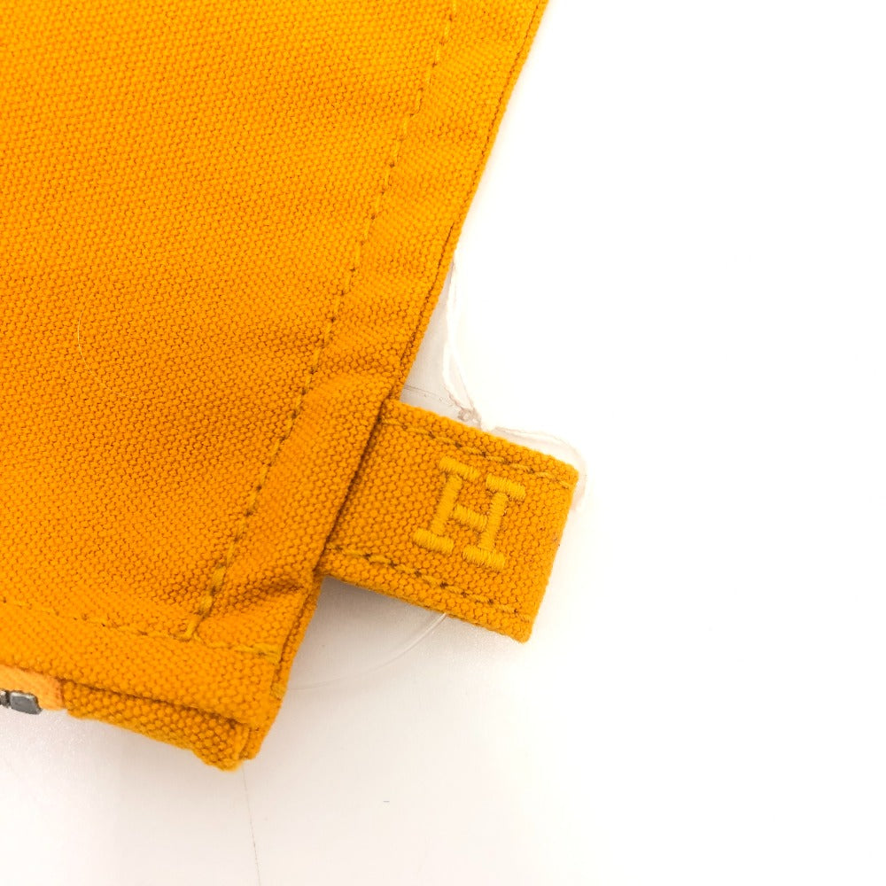 Hermes Pouch Canvas Orange Logo Women