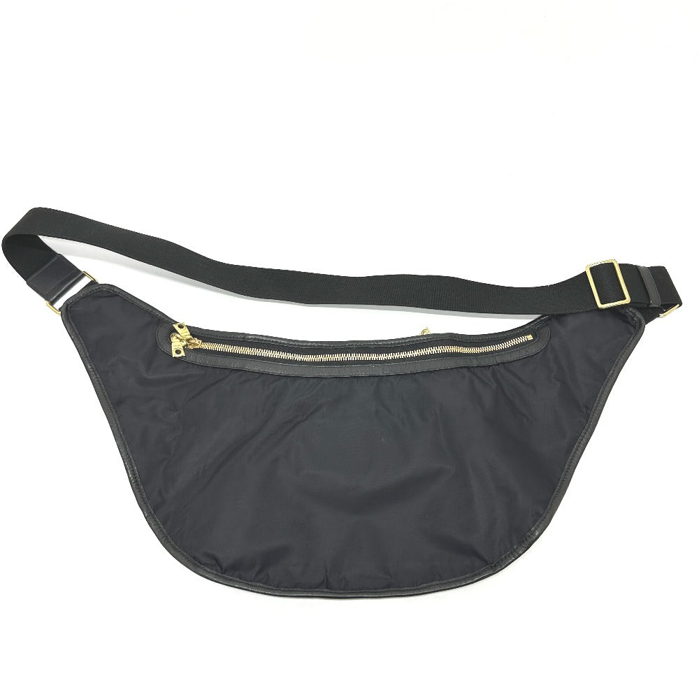 Hunting World Shoulder Bag Leather / Nylon Black Logo Women