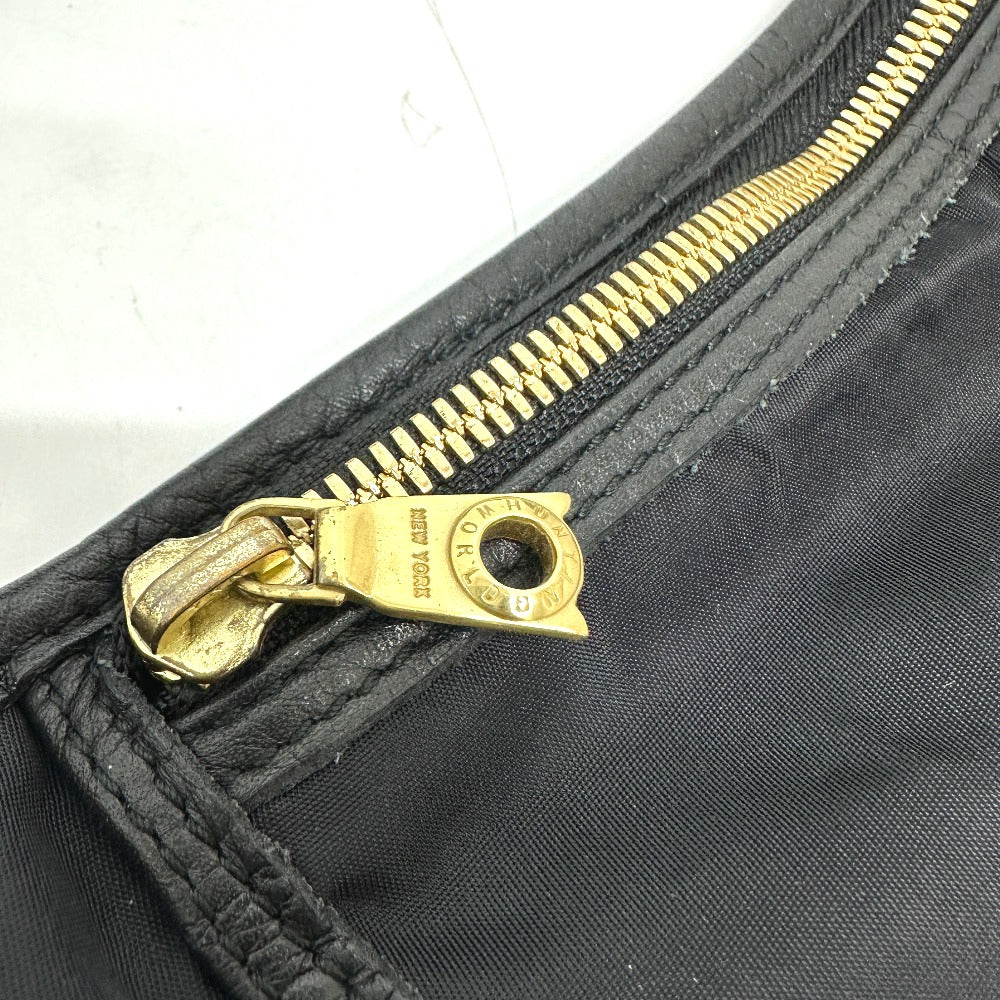 Hunting World Shoulder Bag Leather / Nylon Black Logo Women