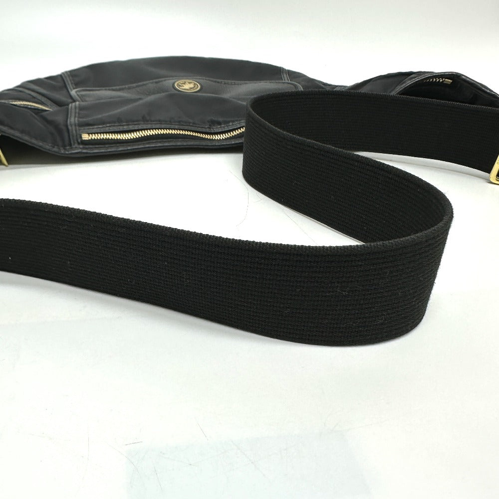 Hunting World Shoulder Bag Leather / Nylon Black Logo Women