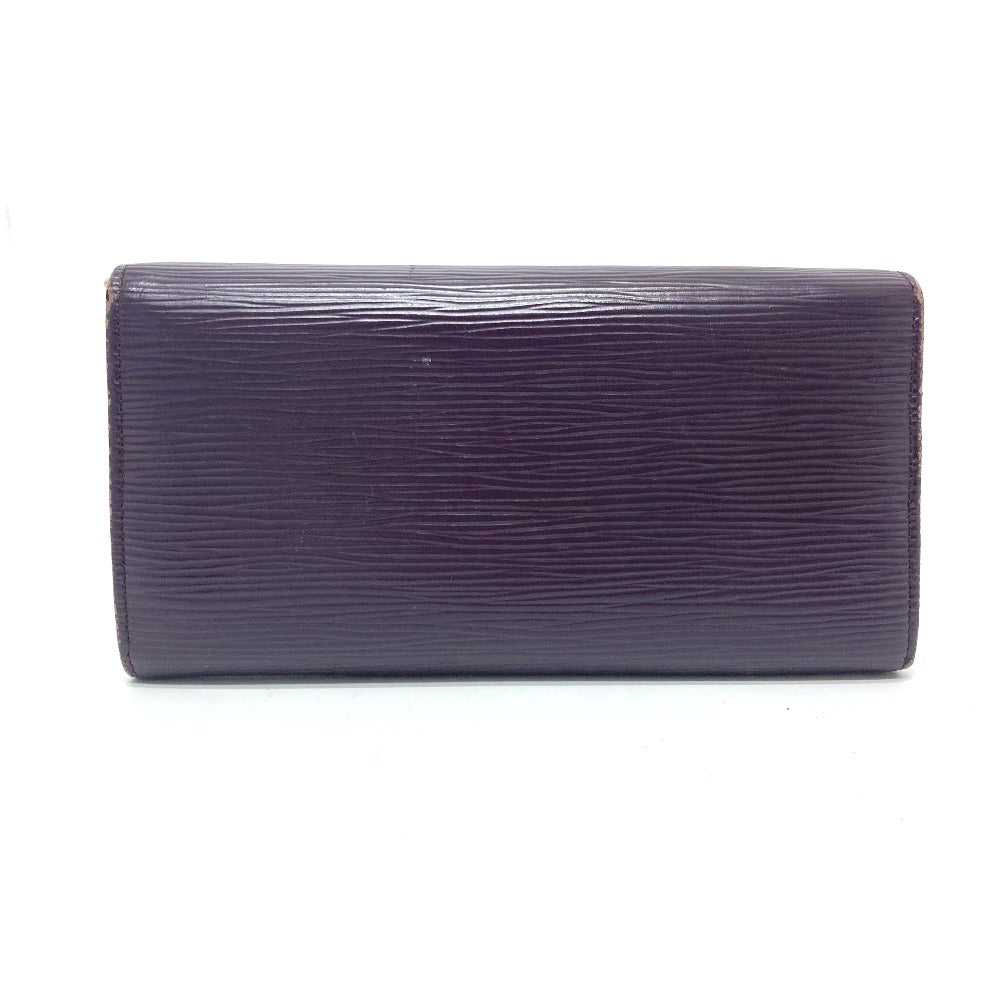 Louis Vuitton Long Wallet Purse M6374K Epi Leather Purple Portefeuille Sarah Women