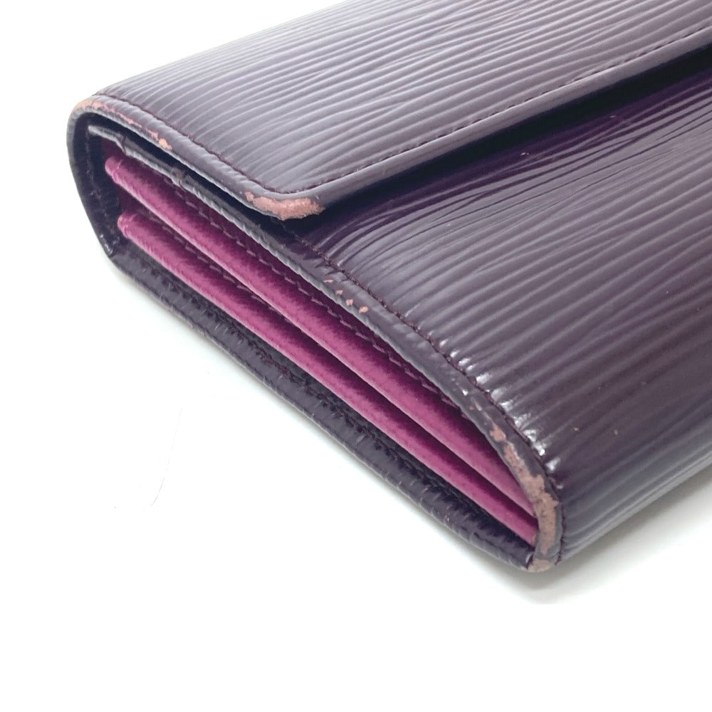 Louis Vuitton Long Wallet Purse M6374K Epi Leather Purple Portefeuille Sarah Women