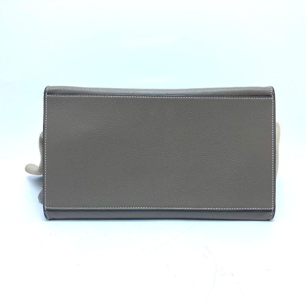 Celine Handbag Leather Brown Trapeze Women