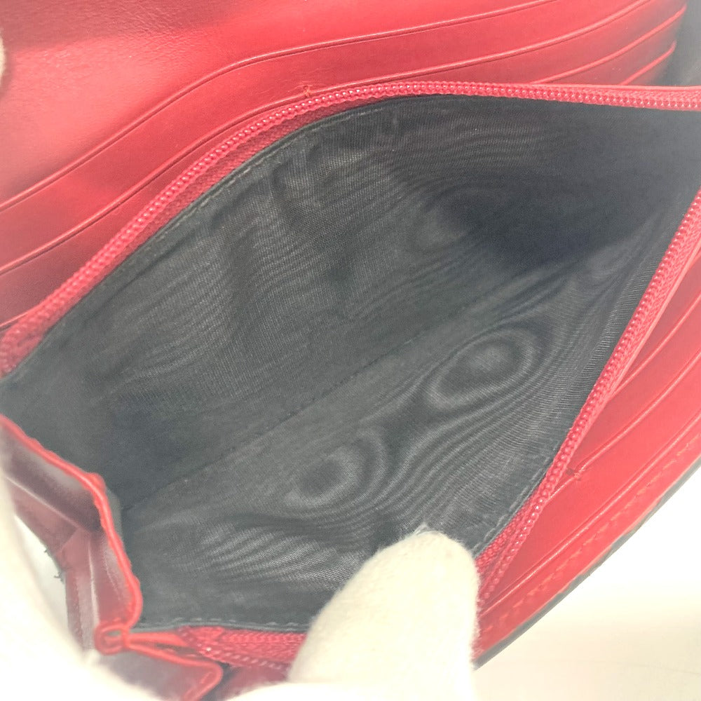 Gucci Long Wallet Purse 476084 Leather Red Sylvie Continental Women