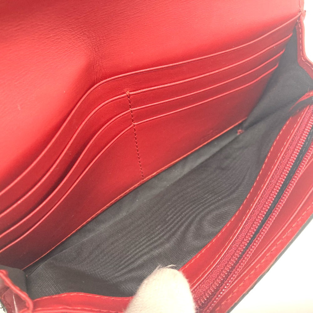 Gucci Long Wallet Purse 476084 Leather Red Sylvie Continental Women