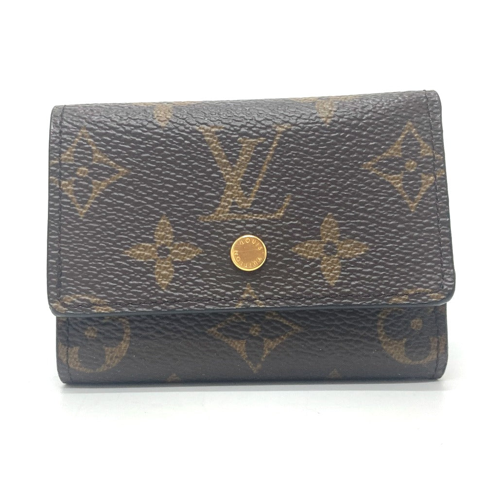 Louis Vuitton Trifold Wallet L68704 Monogram Canvas Brown Portefeuille Micro Women