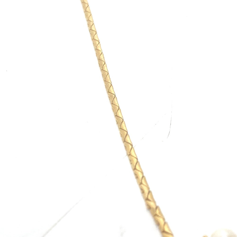 Dior Necklace Metal Gold 3P Pearl Women