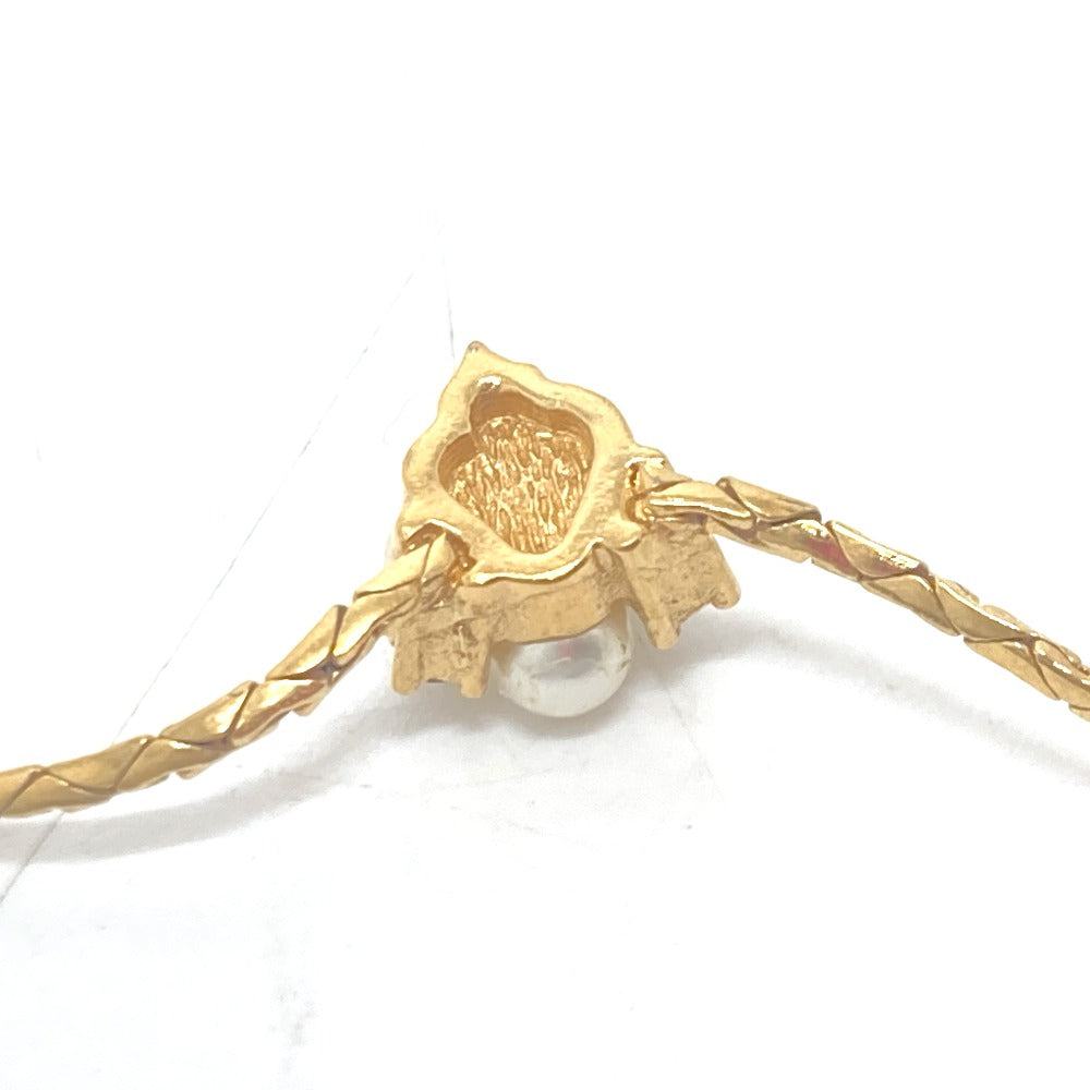 Dior Necklace Metal Gold 3P Pearl Women