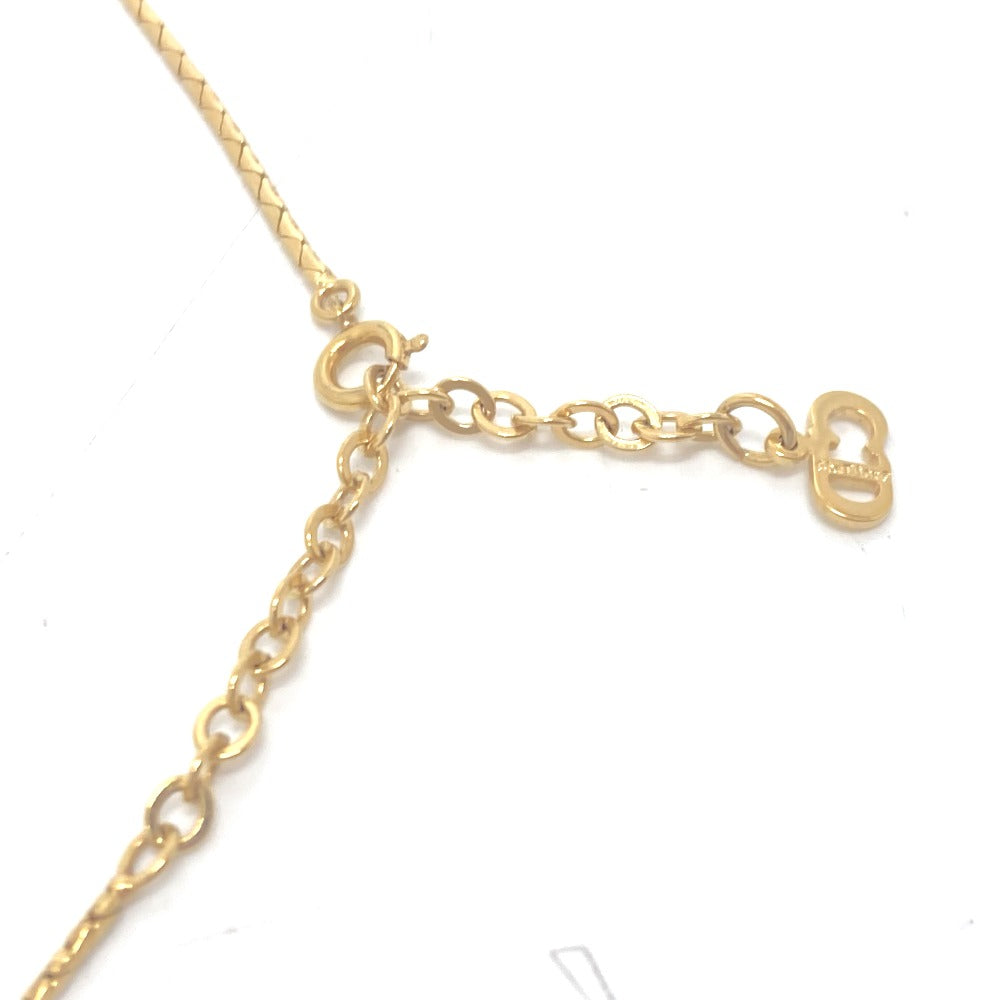 Dior Necklace Metal Gold 3P Pearl Women