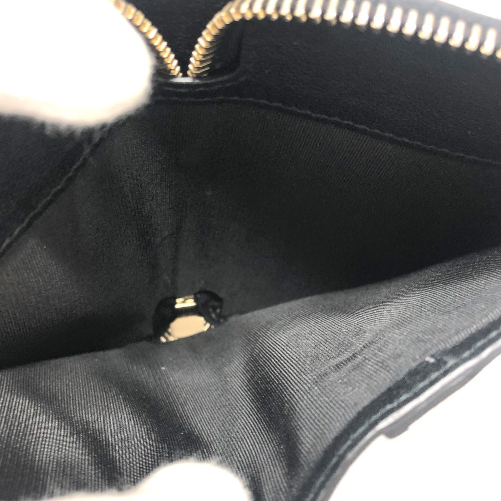 Valentino Folded Wallet Leather Black V Logo Mens