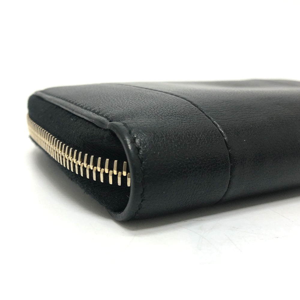 Valentino Folded Wallet Leather Black V Logo Mens