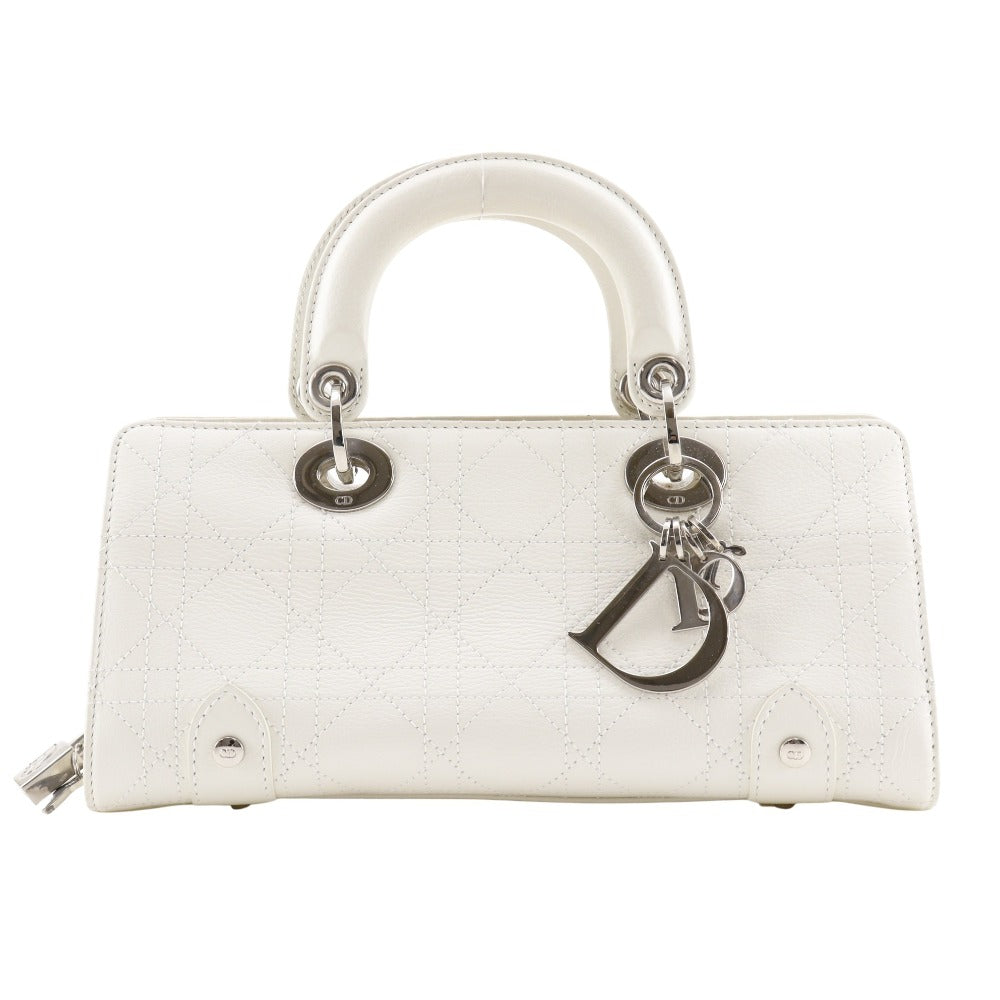 Christian Dior Handbag 09-Ma-0044 Leather White Canage