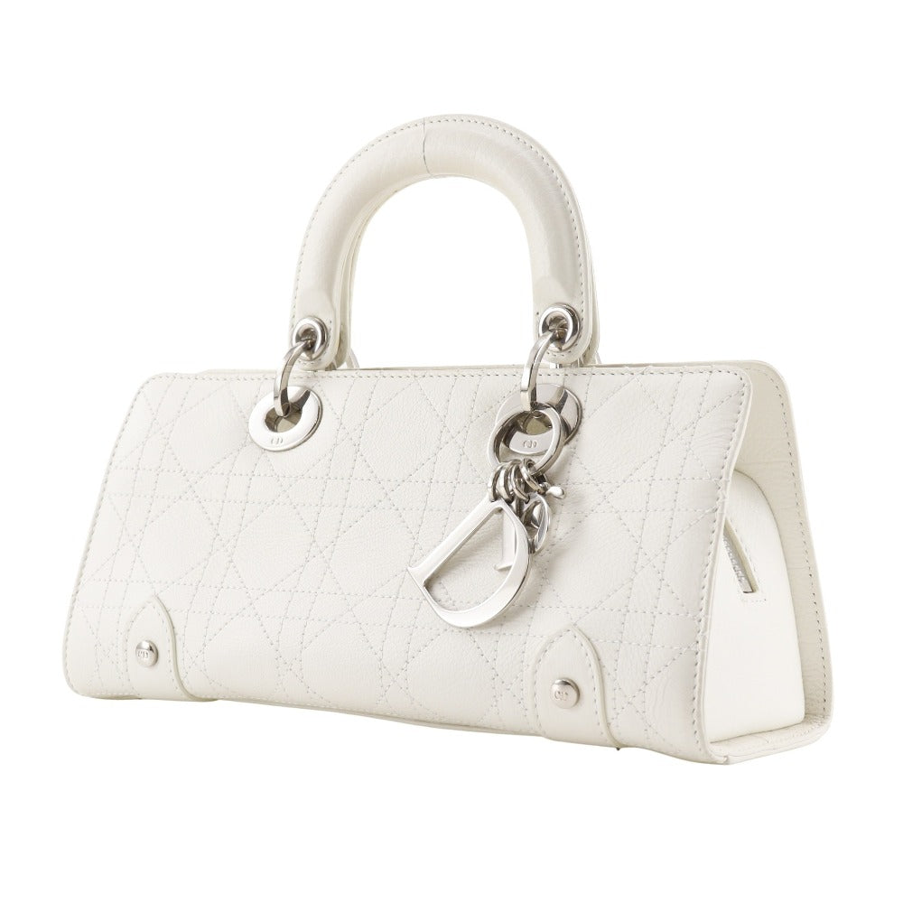 Christian Dior Handbag 09-Ma-0044 Leather White Canage