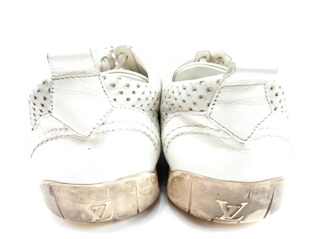 Louis Vuitton Sneakers White Gray #7 Half 7 1/2