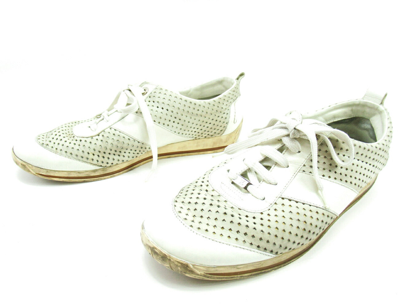 Louis Vuitton Sneakers White Gray #7 Half 7 1/2