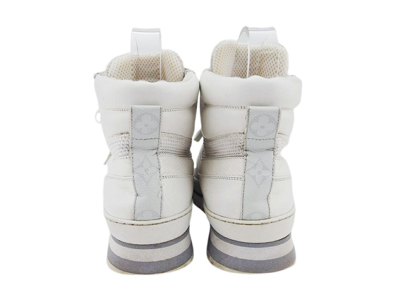 Louis Vuitton Sneakers White Gray 6 Limited Edition Lace-Up High-Top