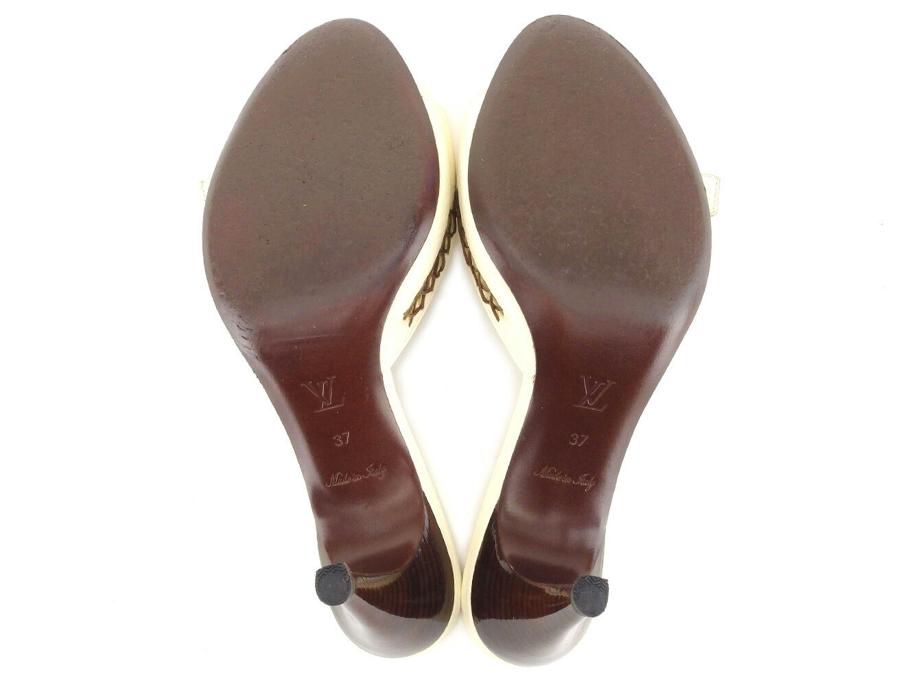 Louis Vuitton Sandals Beige Gold #37 Size