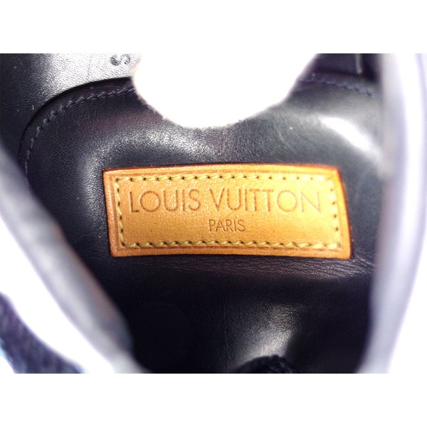 Louis Vuitton Sneakers Leather Navy 37 Half 37 1/2