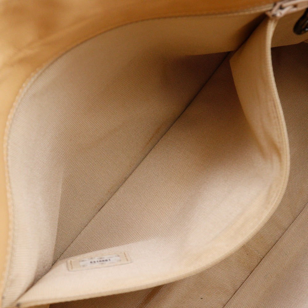 Chanel Shoulder Bag Lambskin Beige Coco Mark Women