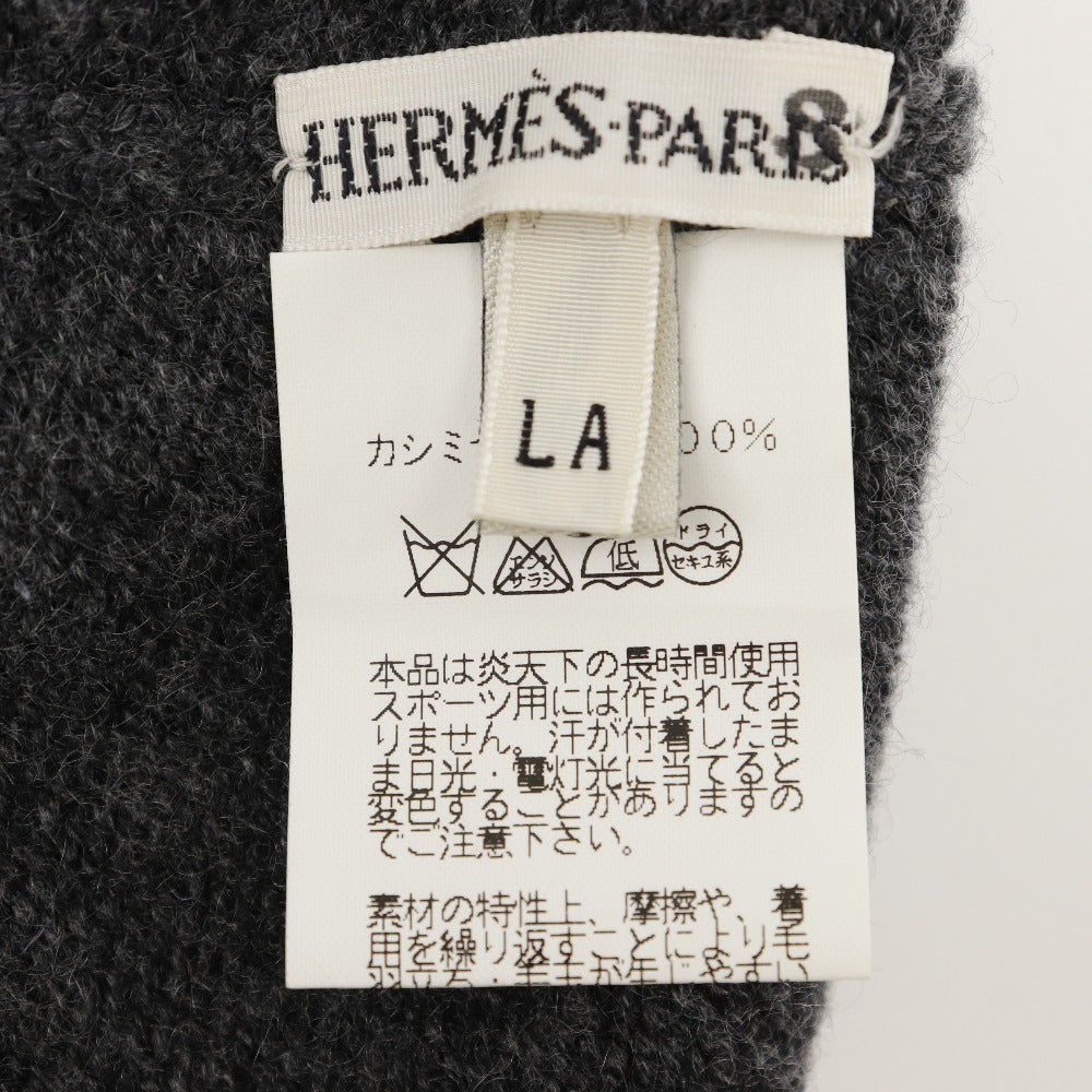 Hermes Other Hats Cashmere Gray Knit Hat Women(Unisex) La