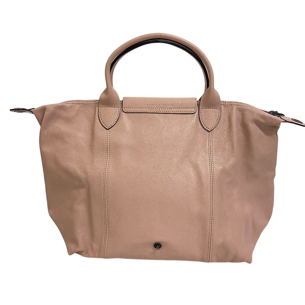 Longchamp Tote Bag L1515 757 507 Leather Pink Le Pliage Cuir, Size M M