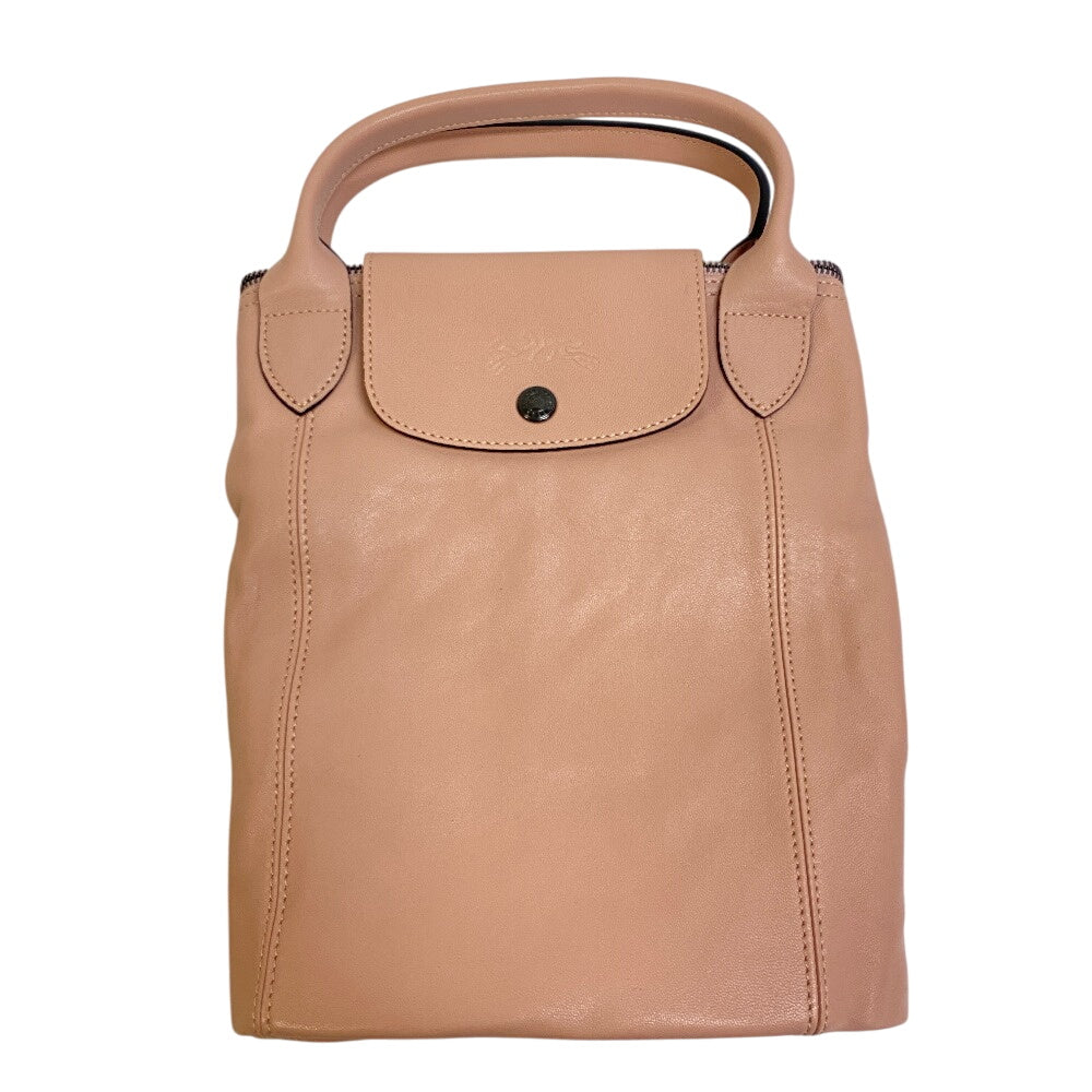 Longchamp Tote Bag L1515 757 507 Leather Pink Le Pliage Cuir, Size M M