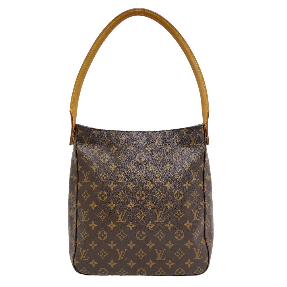Louis Vuitton Shoulder Bag M51145 Leather Brown Monogram Loopinggm Women