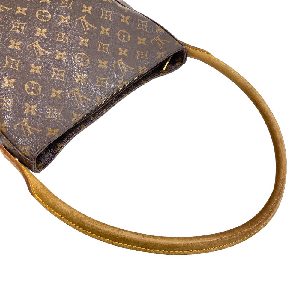 Louis Vuitton Shoulder Bag M51145 Leather Brown Monogram Loopinggm Women