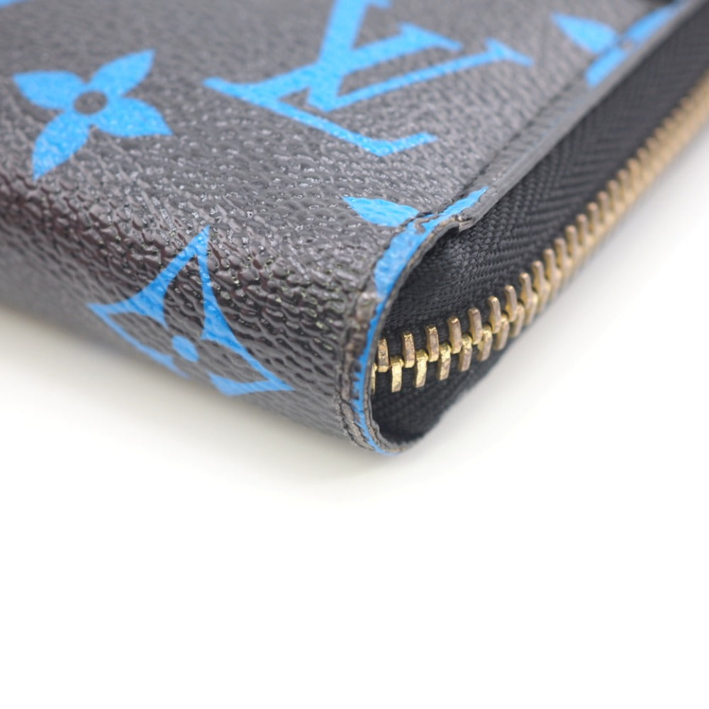Louis Vuitton Long Wallet Purse M67235 Leather Black Zip Around Monogram Zippy Wallet Mens