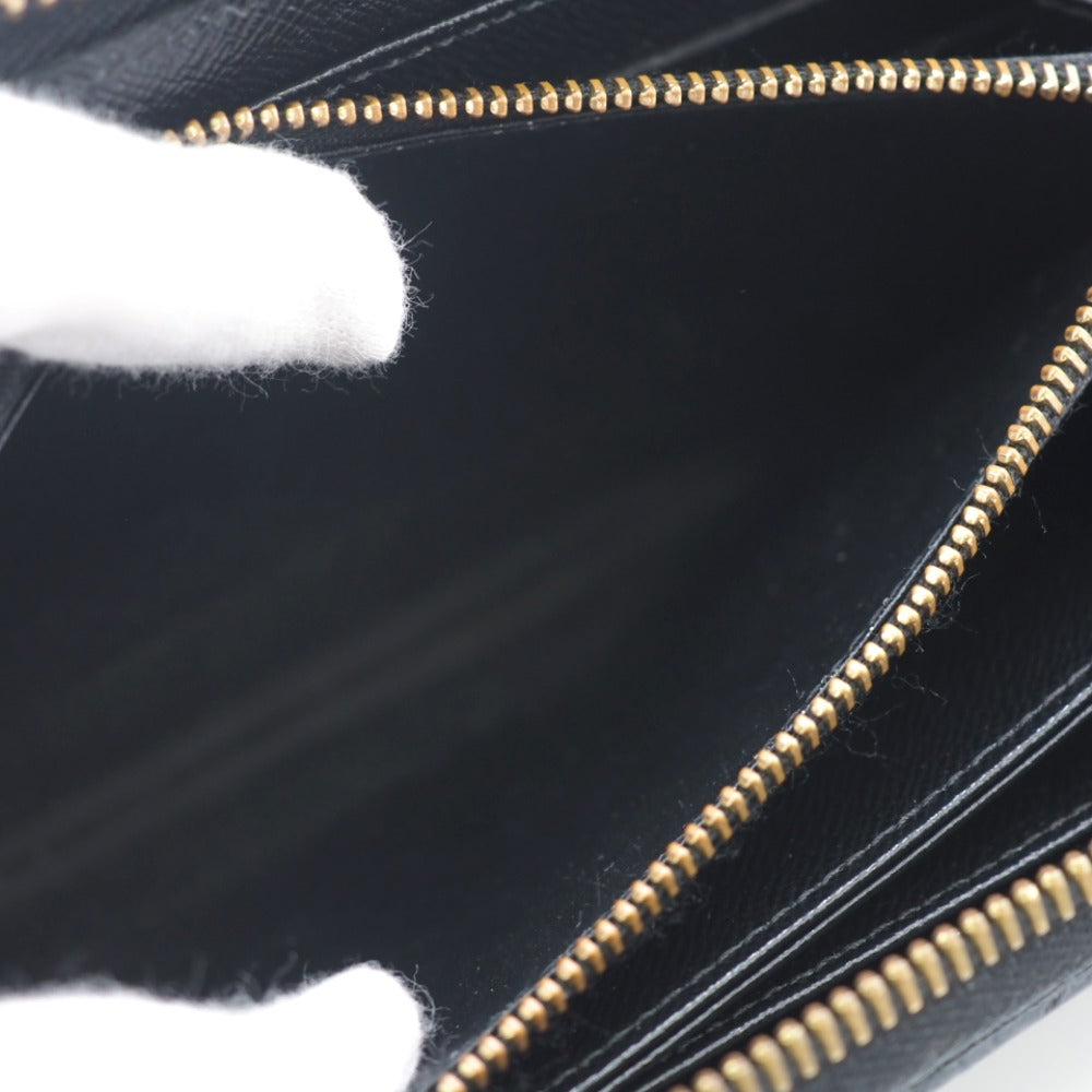 Louis Vuitton Long Wallet Purse M67235 Leather Black Zip Around Monogram Zippy Wallet Mens
