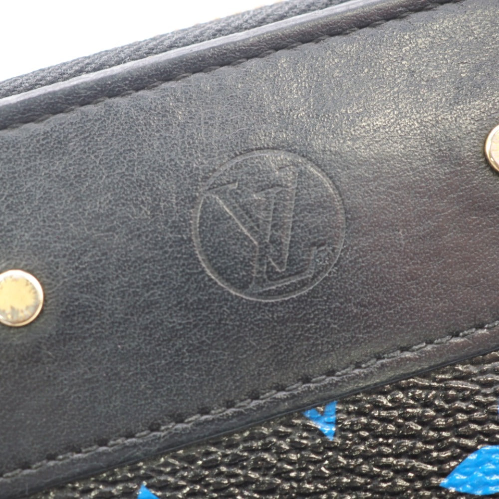 Louis Vuitton Long Wallet Purse M67235 Leather Black Zip Around Monogram Zippy Wallet Mens