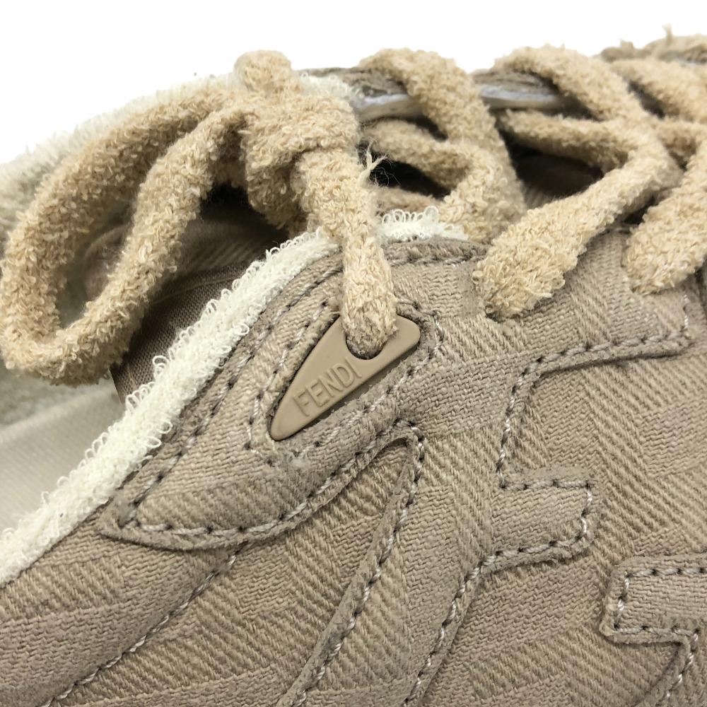 Fendi Sneakers 7E1495 Fabric Beige Fendi Match Women 6