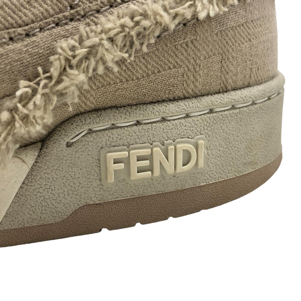 Fendi Sneakers 7E1495 Fabric Beige Fendi Match Women 6