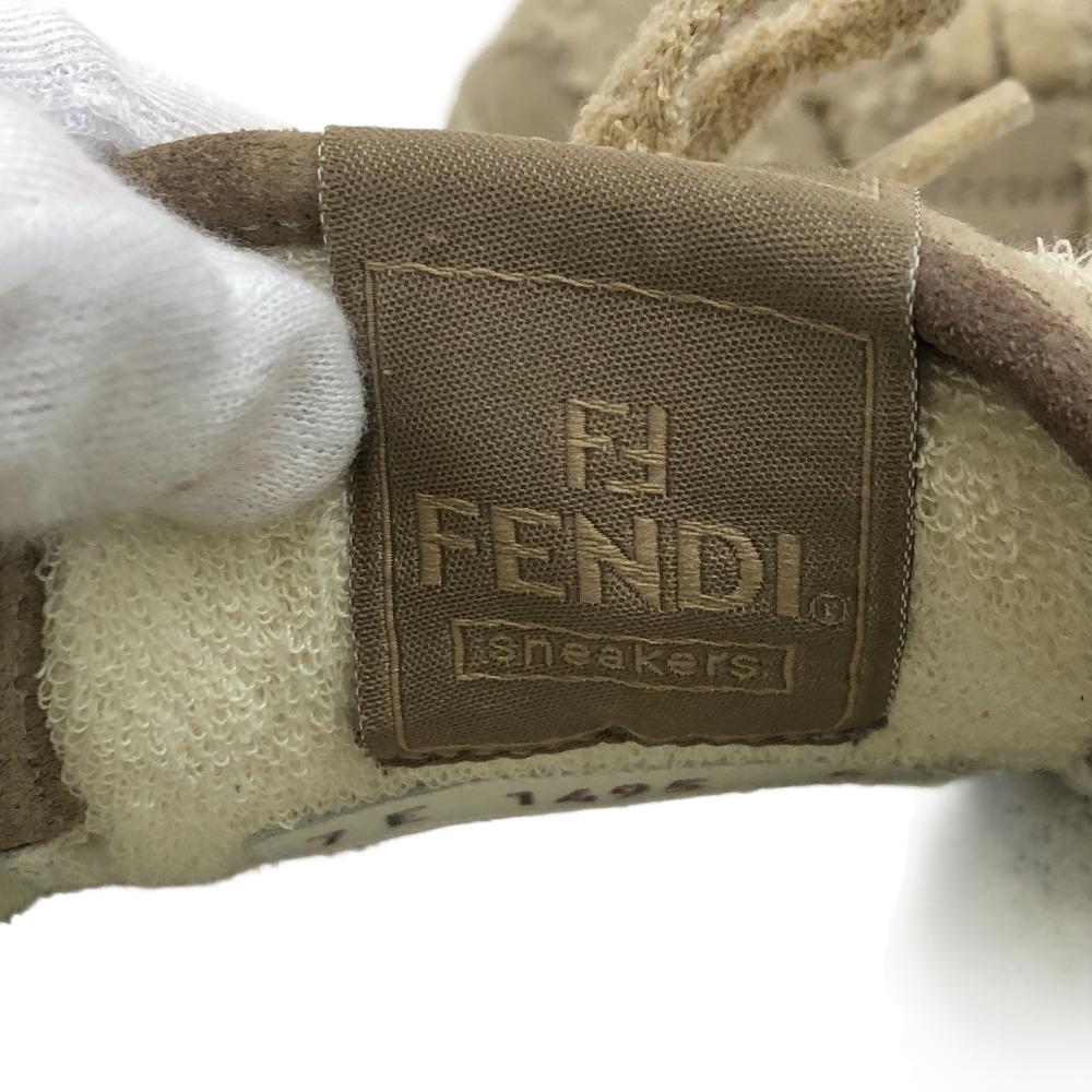 Fendi Sneakers 7E1495 Fabric Beige Fendi Match Women 6