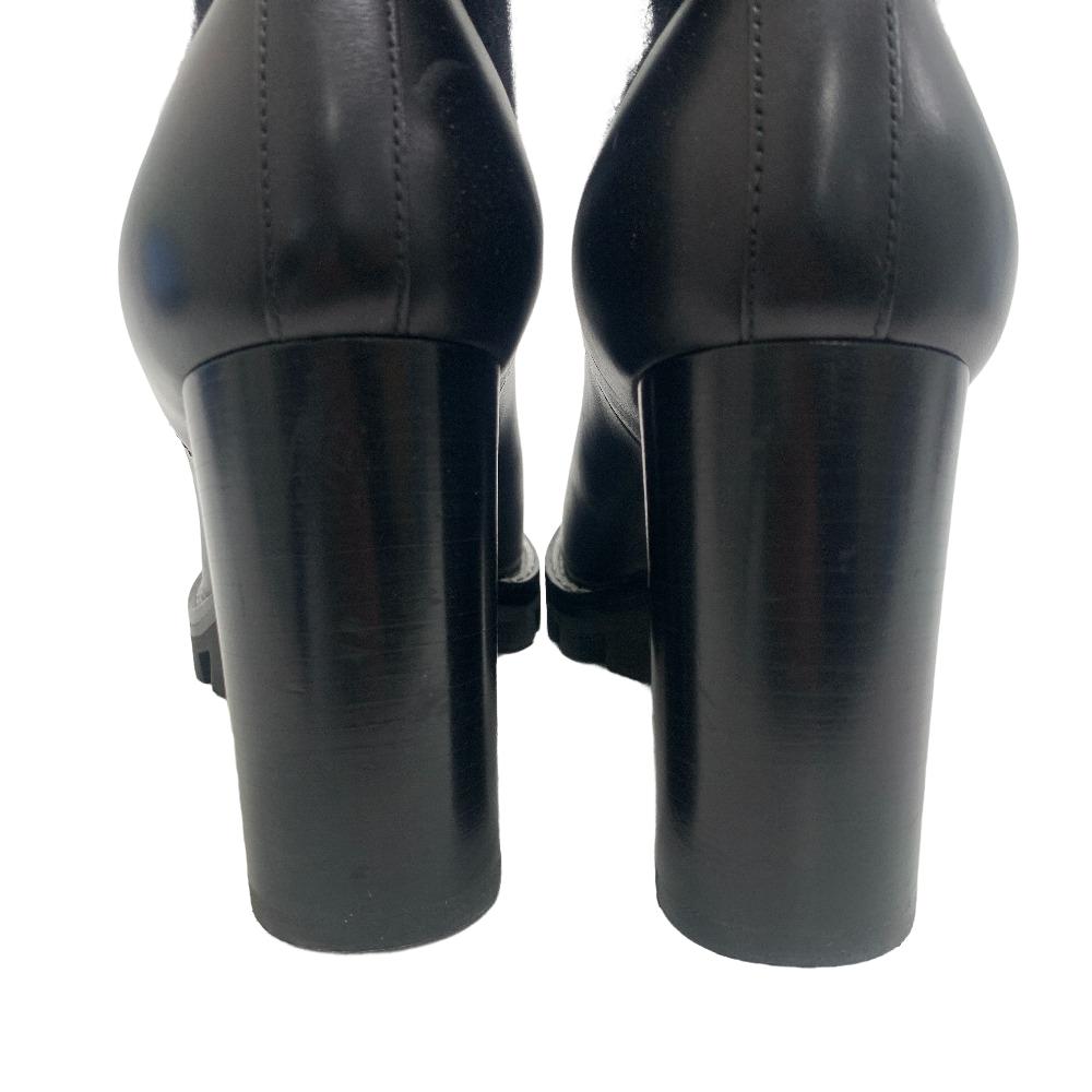 Louis Vuitton Boots Leather Black Lv Bobour Line 40