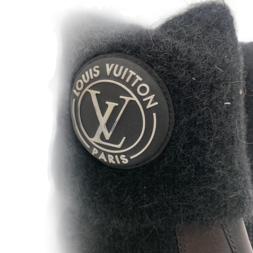 Louis Vuitton Boots Leather Black Lv Bobour Line 40