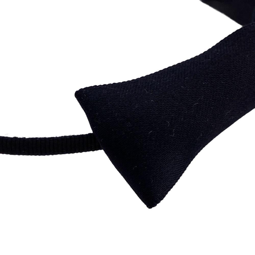 Chanel Hair Accessory Nylon Black 23P Coco Mark Headband Ribbon Women