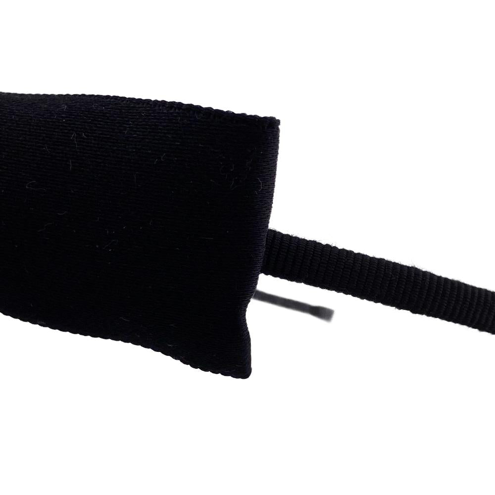 Chanel Hair Accessory Nylon Black 23P Coco Mark Headband Ribbon Women